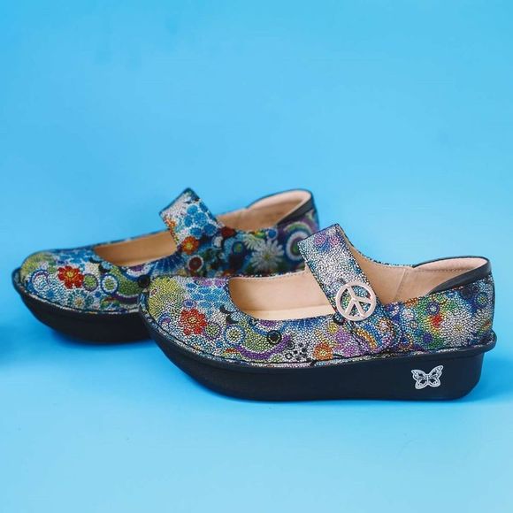 Alegria Shoes - Alegria Paloma hippie chic Dottie Mary Jane comfort shoes size 38 multi …